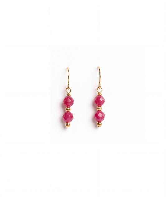 Crimson Mini Dangle Earrings