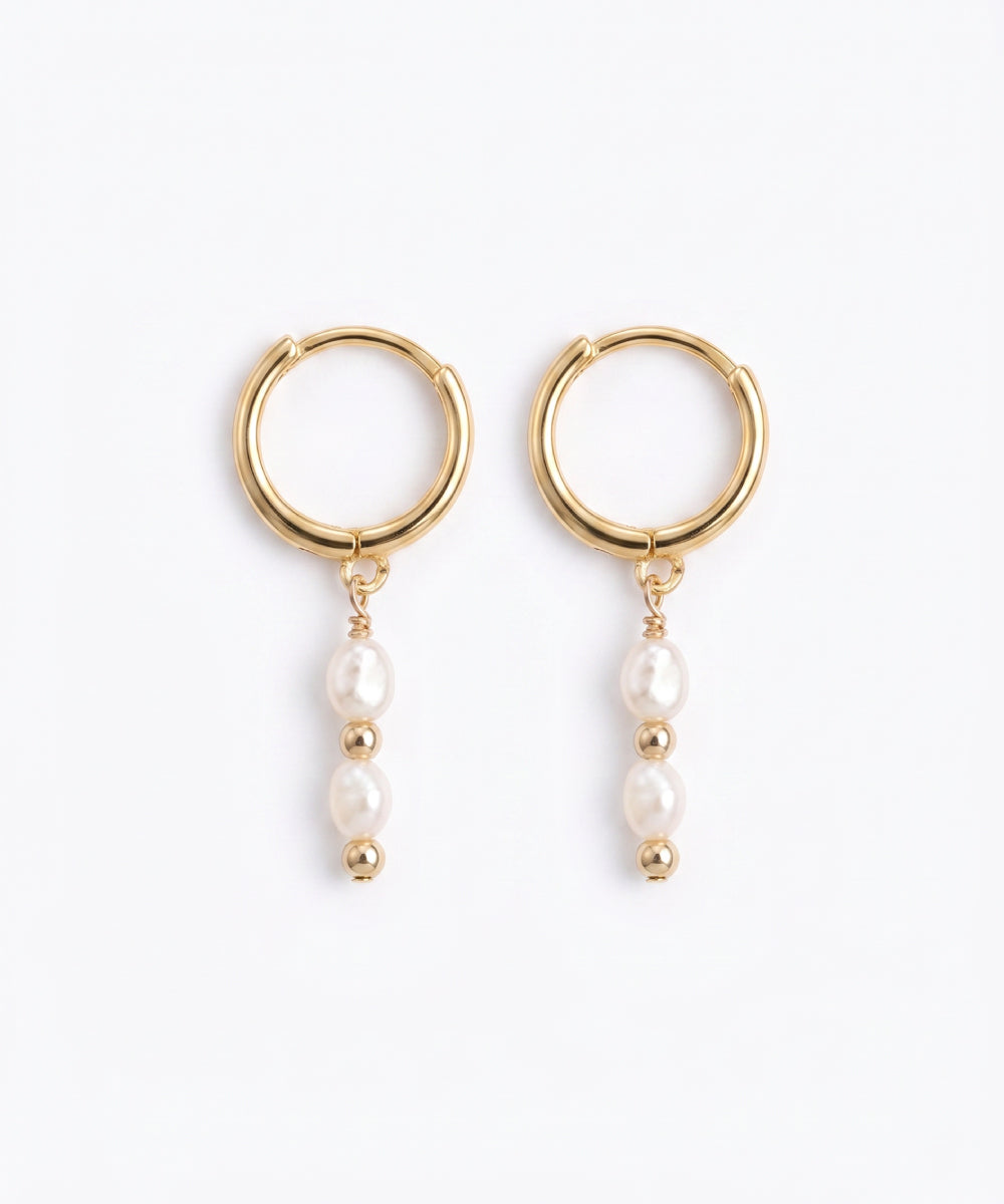 Twilight Pearl Hoops