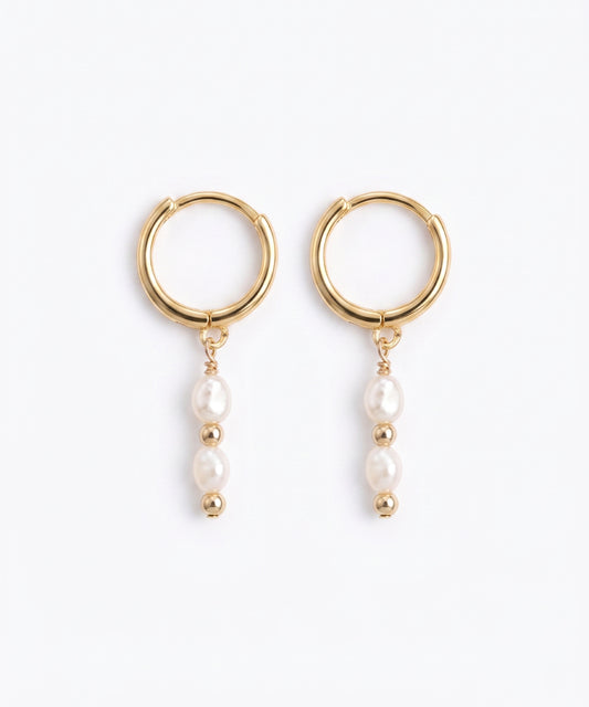 Twilight Pearl Hoops