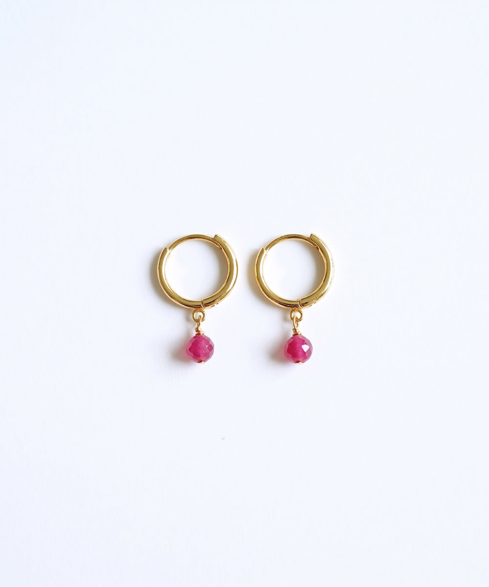 Ruby Radiance Hoops