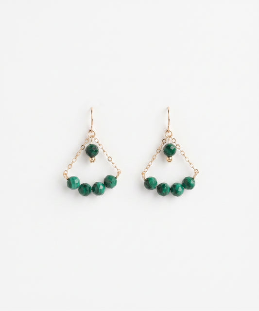 Verdant Chandelier Malachite Earrings