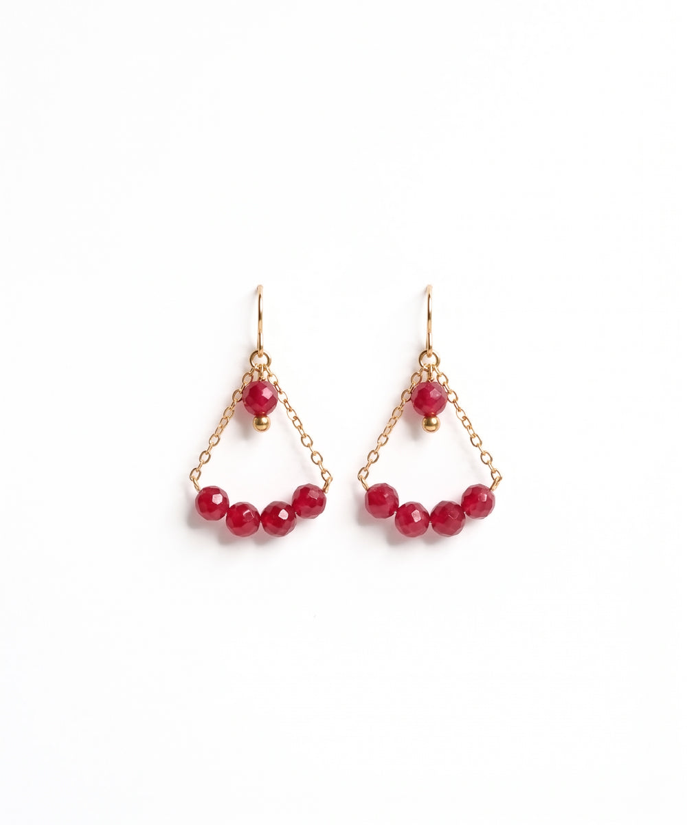 Amara Ruby Chandelier Earrings