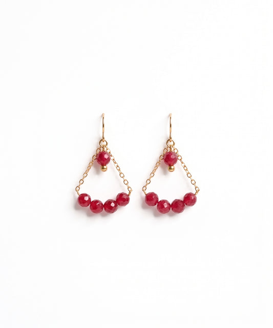 Amara Ruby Chandelier Earrings