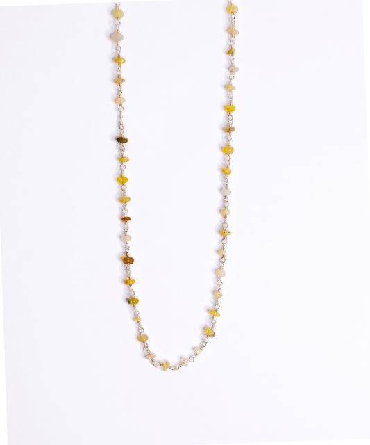Raw Opal Woven Necklace