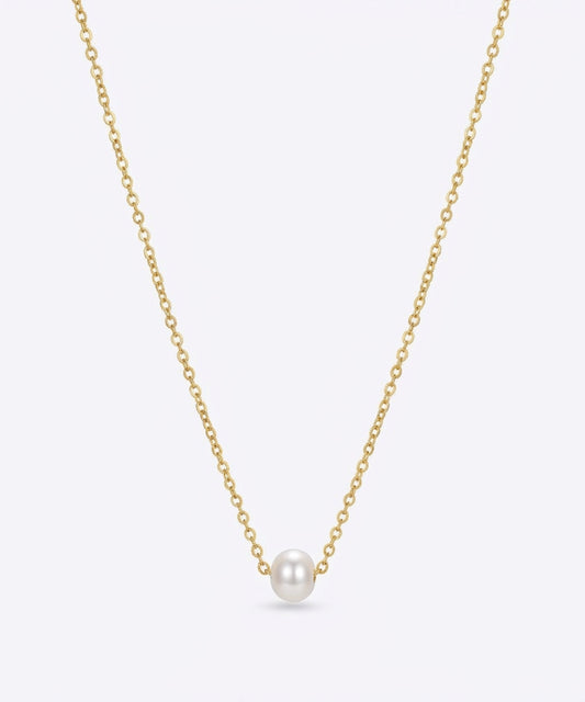 Ava Single Pearl Necklace