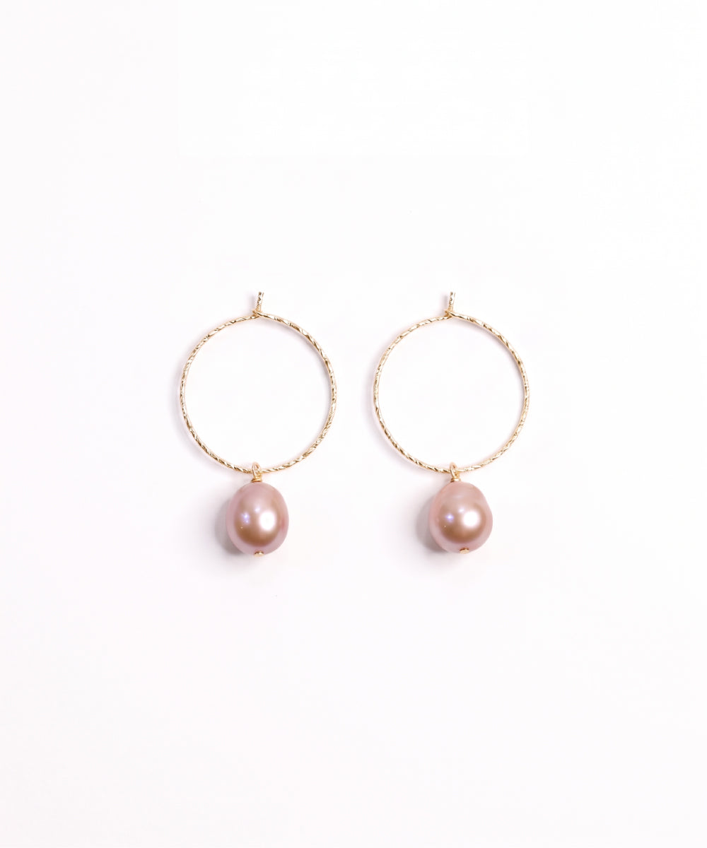 Purple Baroque Pearl Earrings