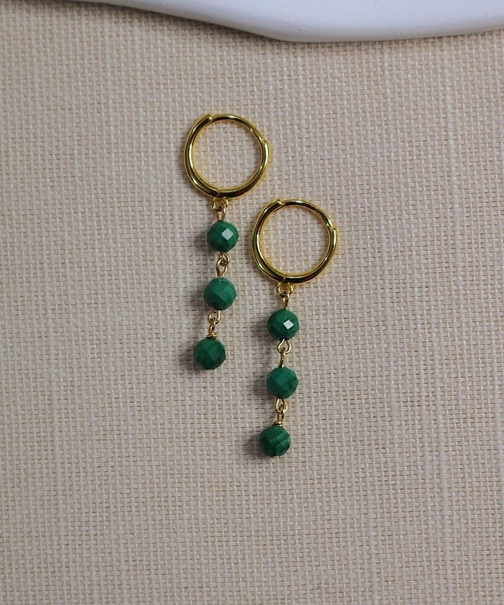Malachite Muse Trio Hoops