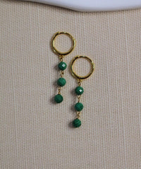 Malachite Muse Trio Hoops