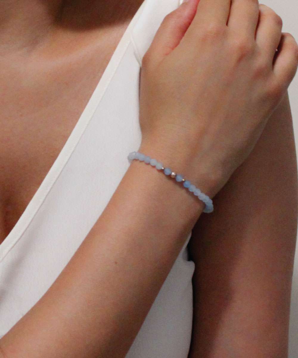 Aquamarine Beads Bracelet