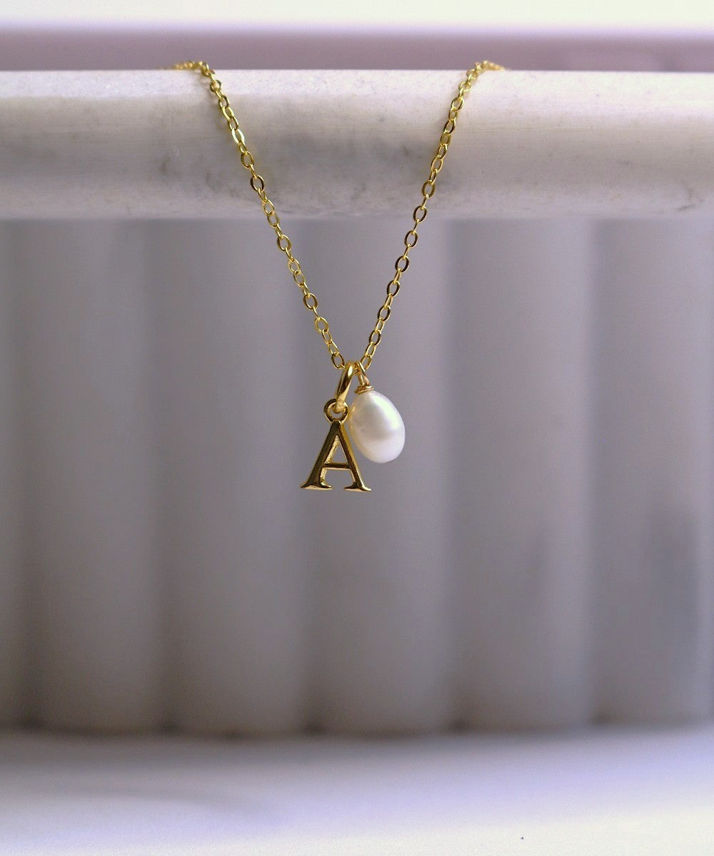 Golden Initial Necklace