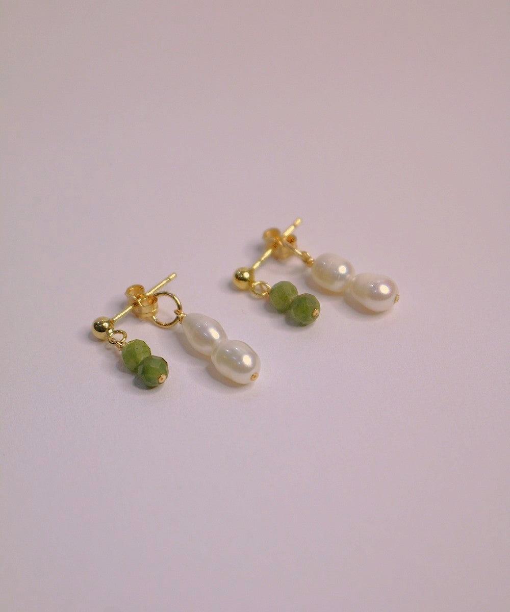 Jade Pearl Backdrop Earrings