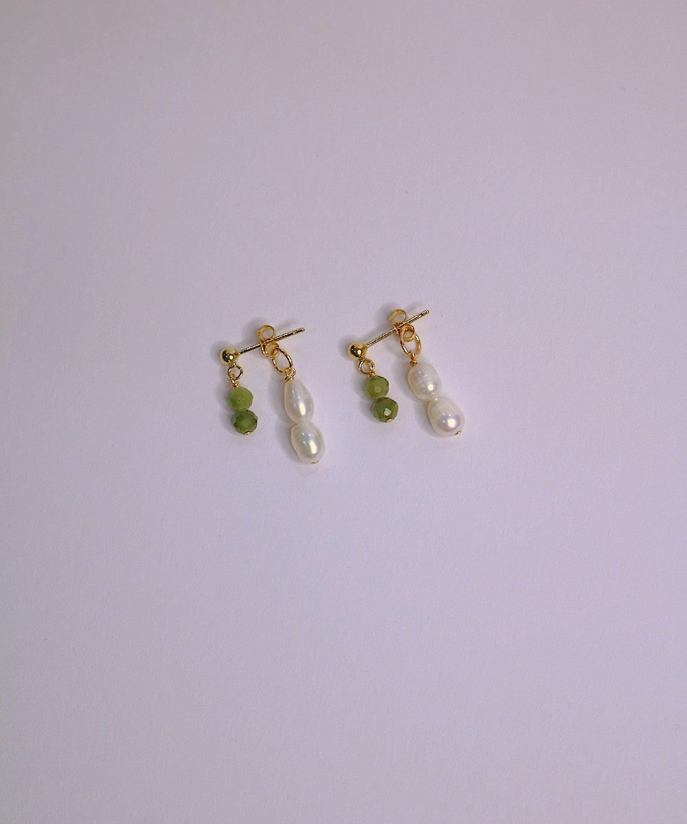 Jade Pearl Backdrop Earrings