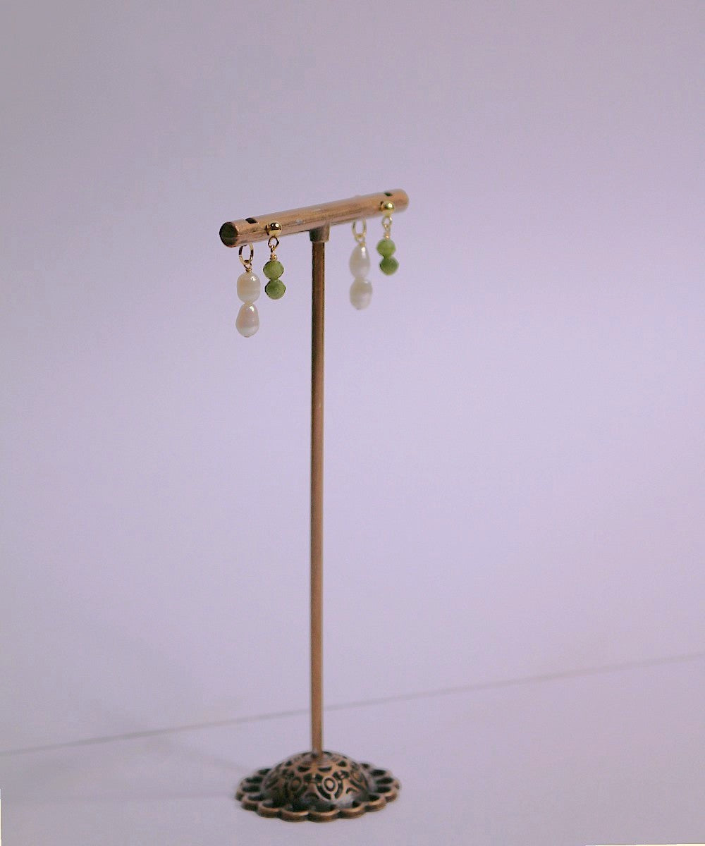 Jade Pearl Backdrop Earrings