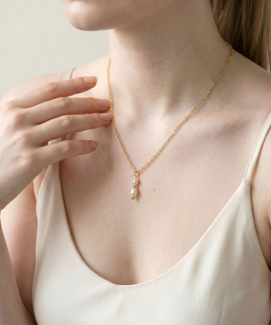 Golden Whisper Pearl Necklace