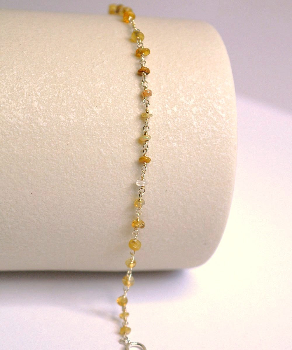 Raw Opal Woven Necklace