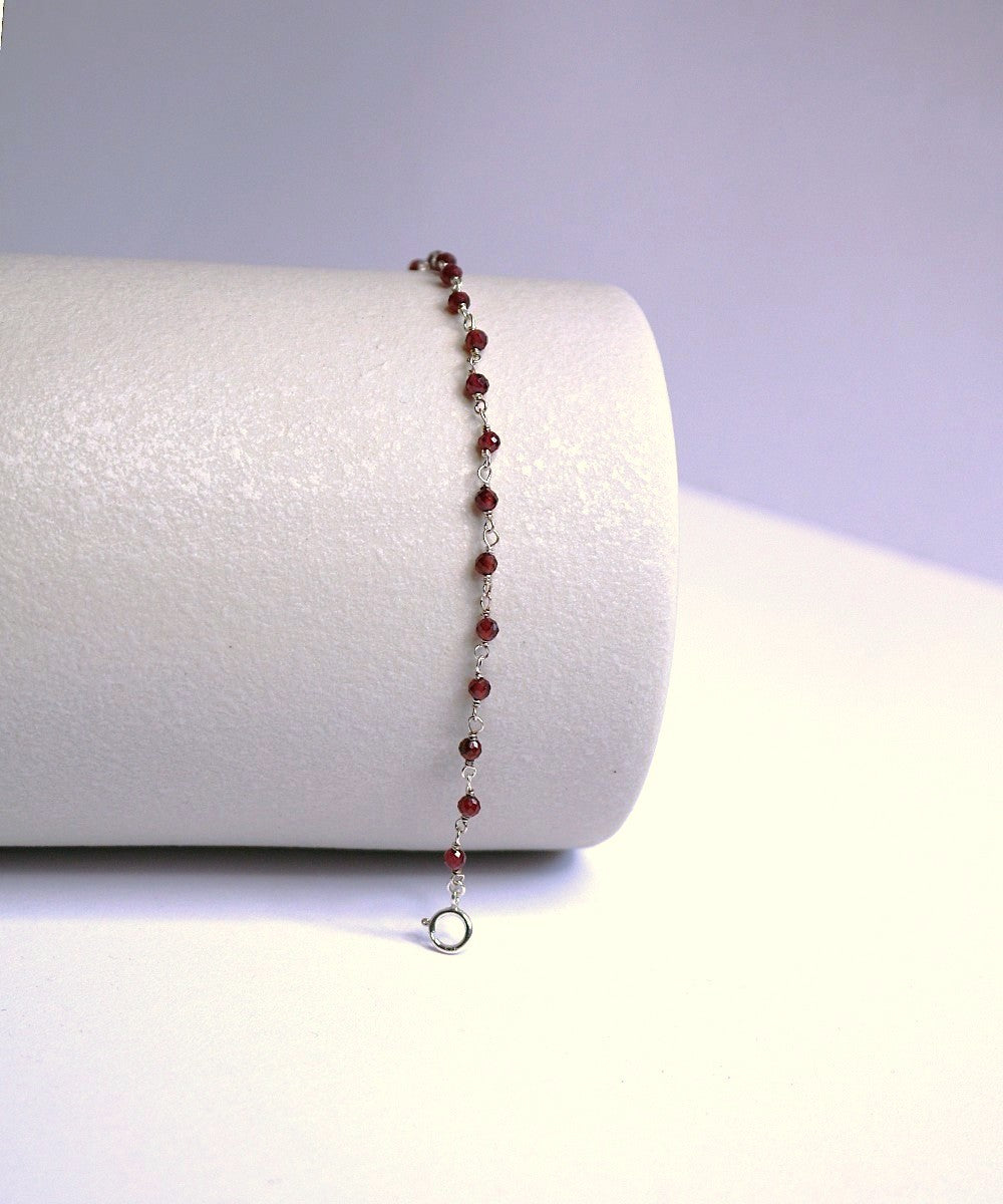 Garnet Woven Bracelet