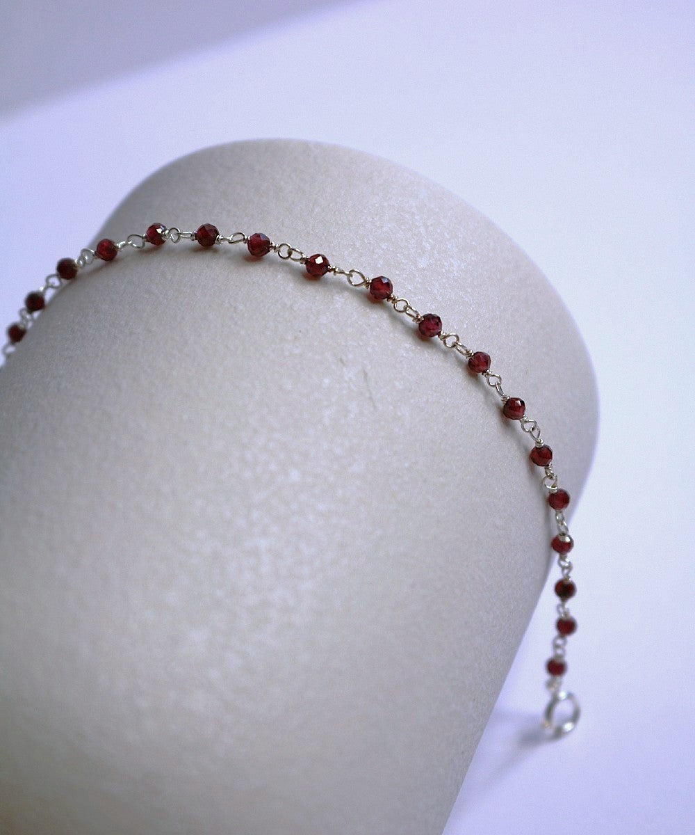Garnet Woven Bracelet