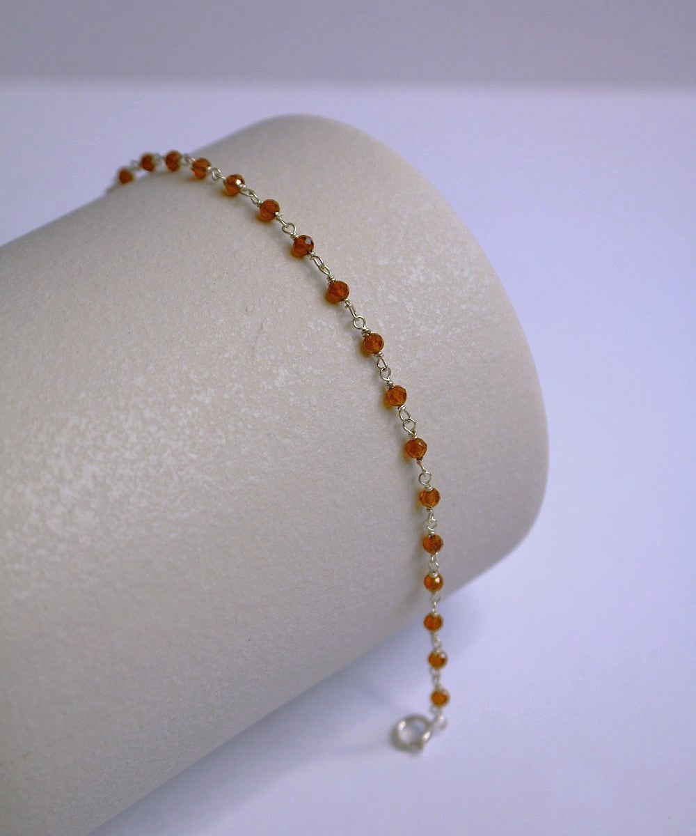 Carnelian Silver Weave Necklace