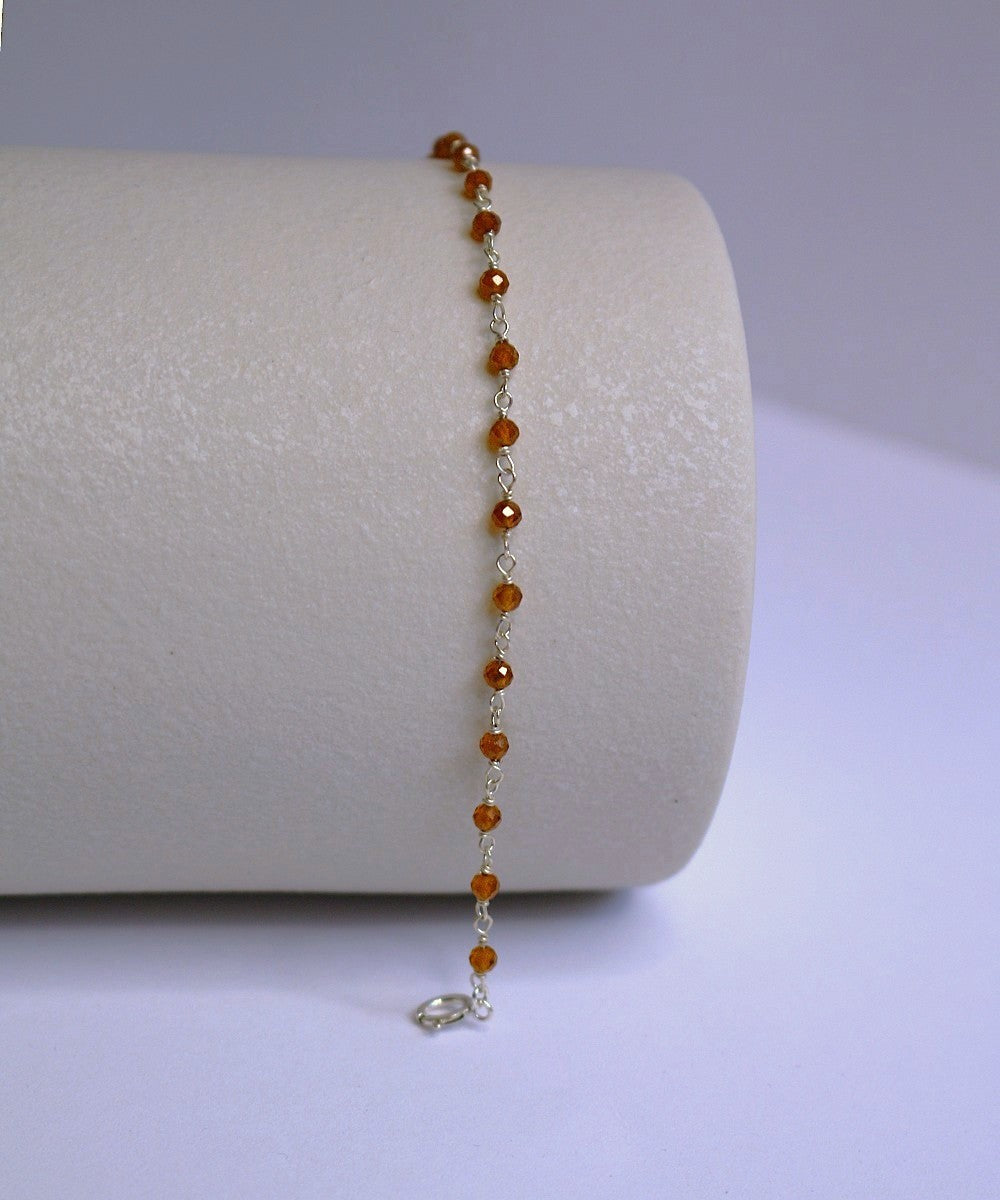 Carnelian Silver Weave Necklace