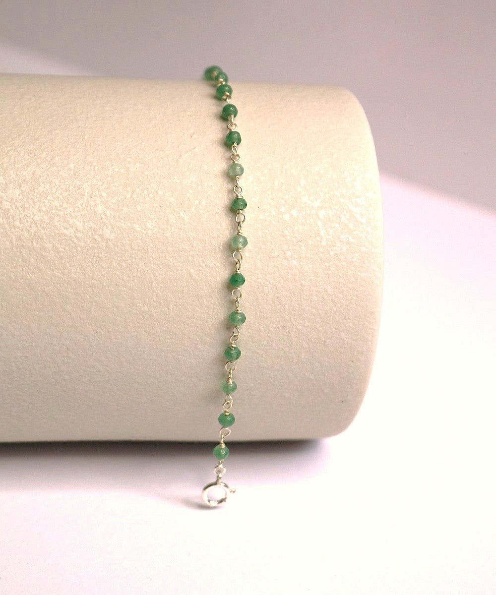 Aventurine Silver Weave Necklace