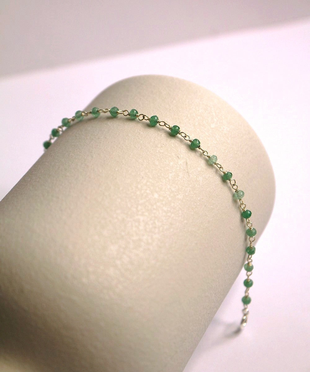 Aventurine Silver Weave Necklace