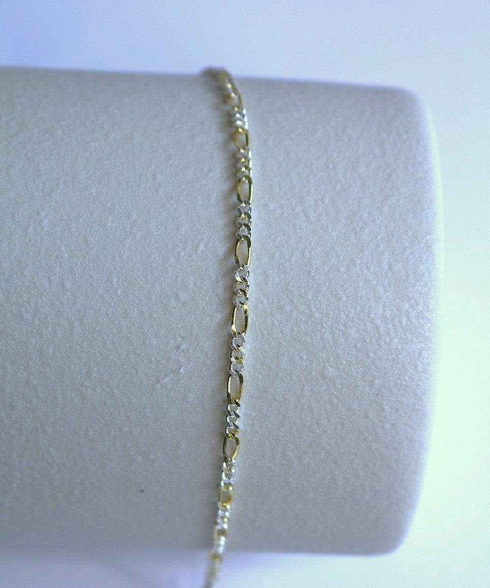 Golden Silver Link Bracelet