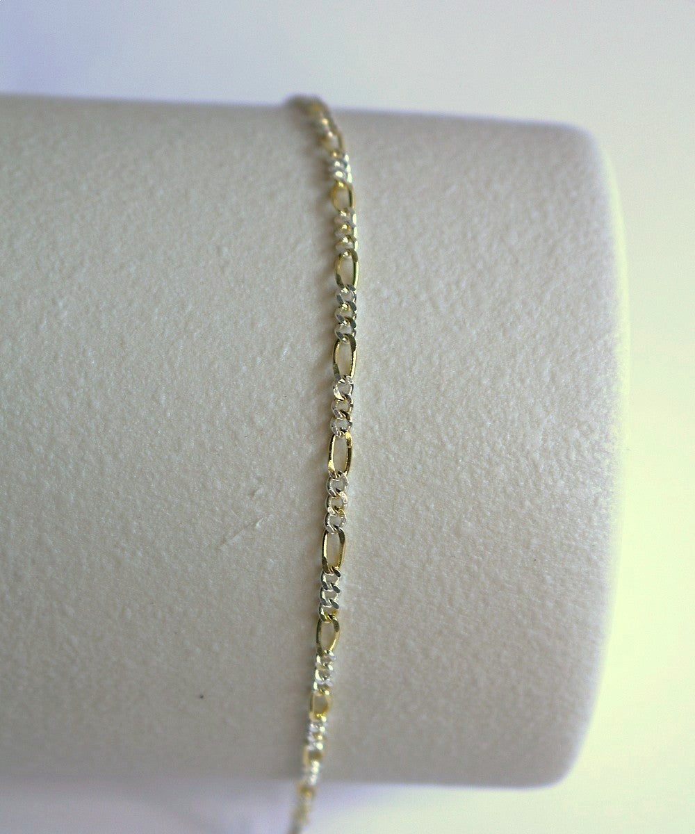 Golden Silver Link Bracelet