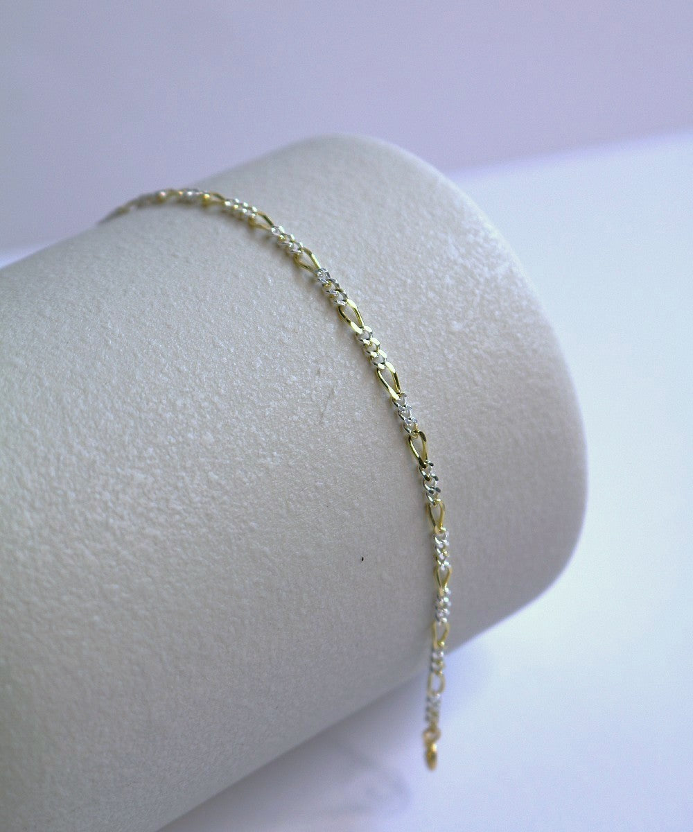 Golden Silver Link Bracelet