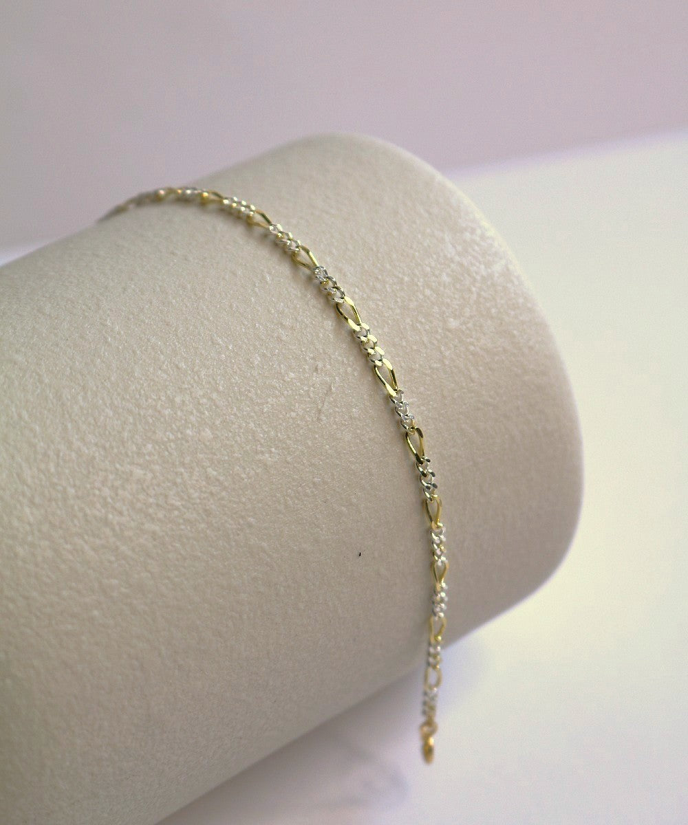 Golden Silver Link Bracelet