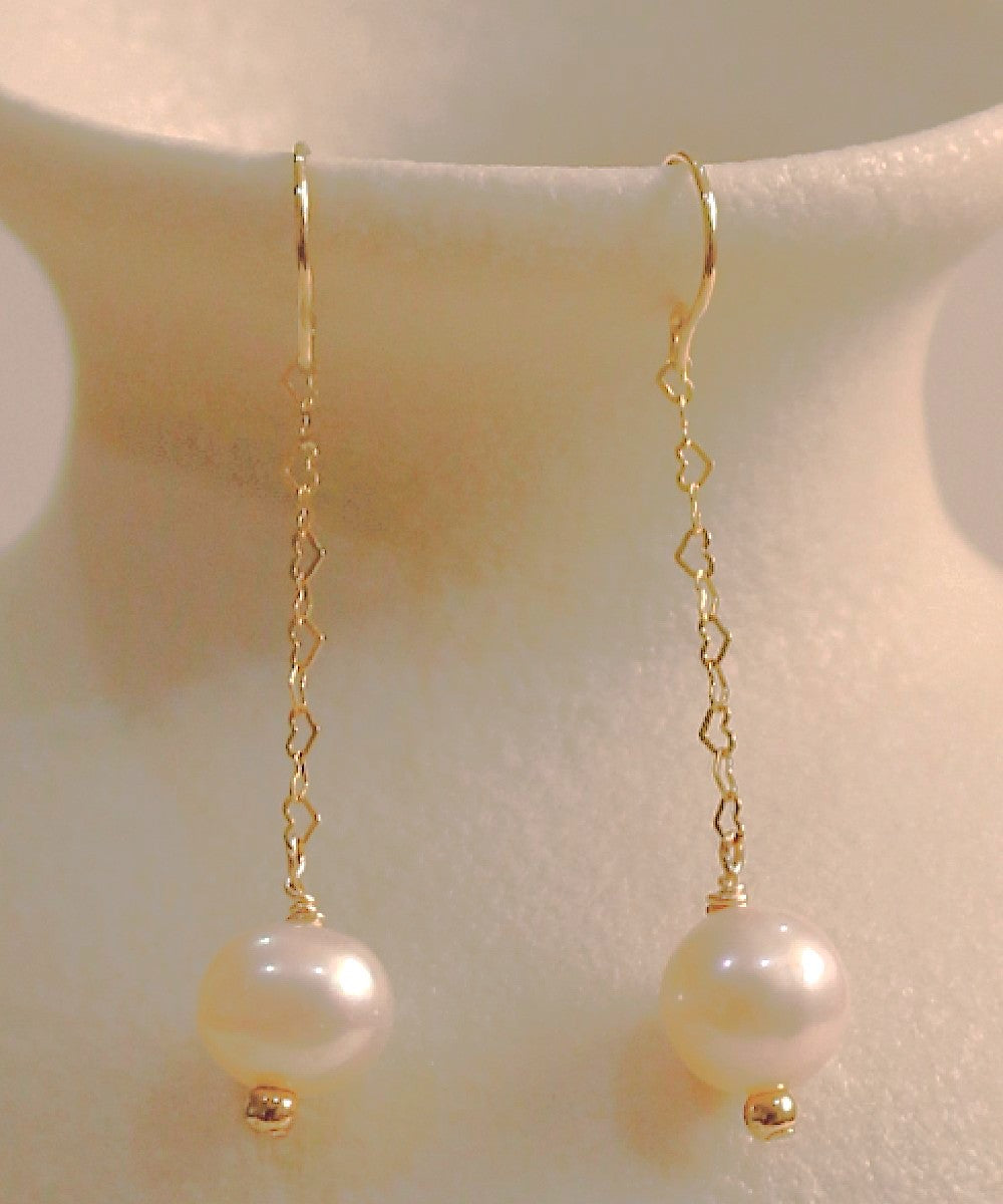 Gold Drift Pearl Earrings