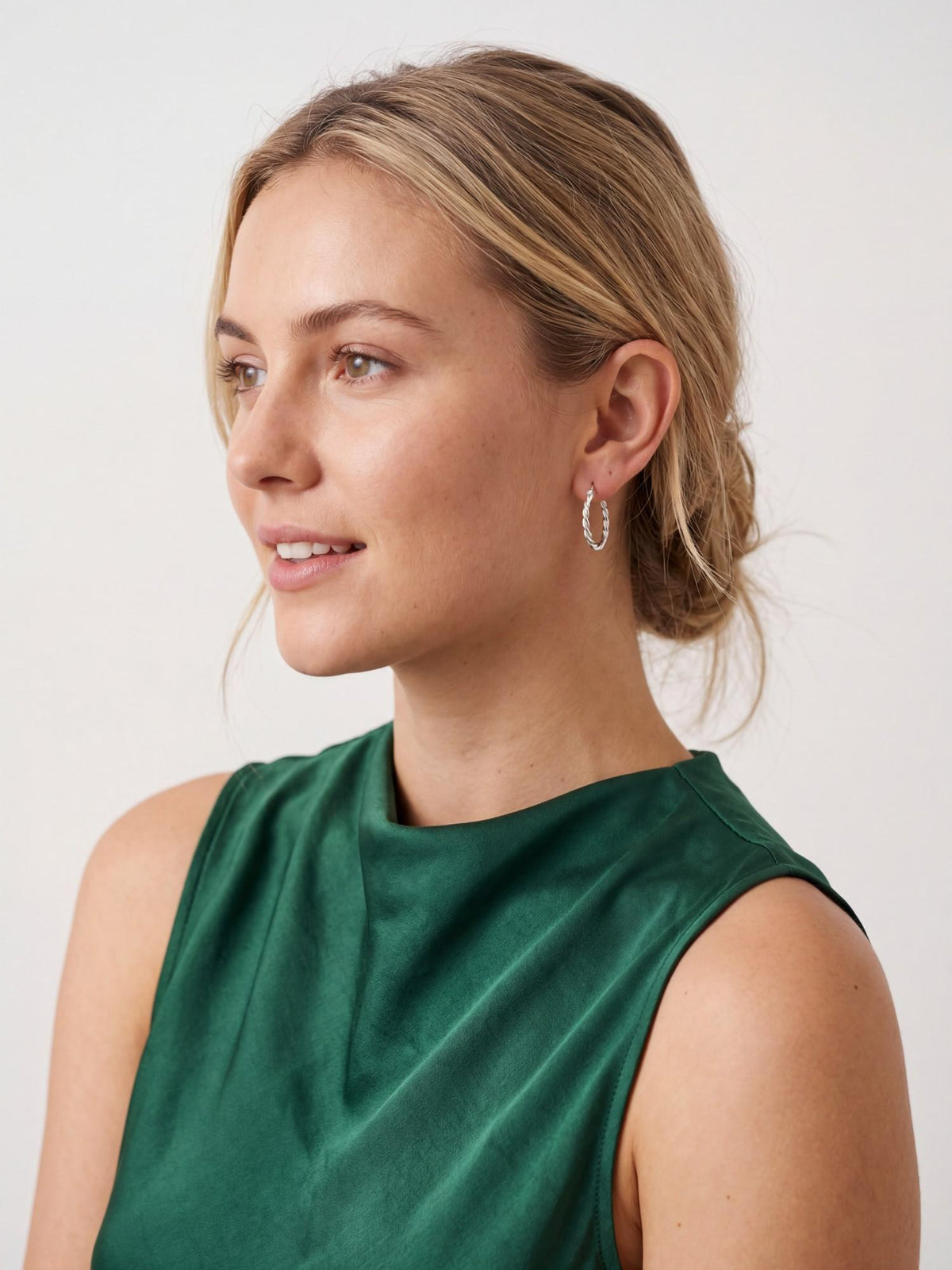 Twisted Grace Silver Earrings