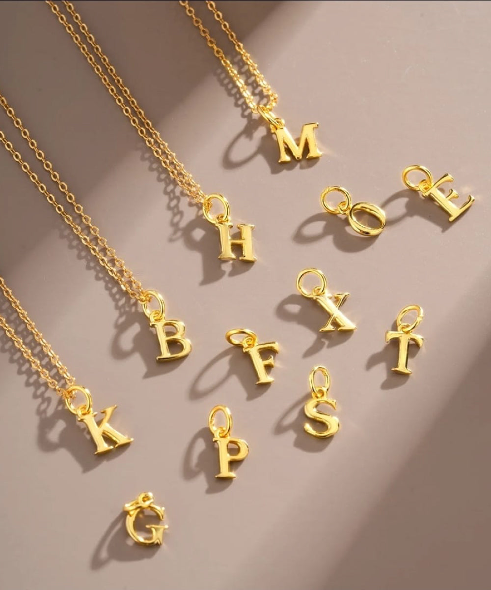 Golden Initial Necklace