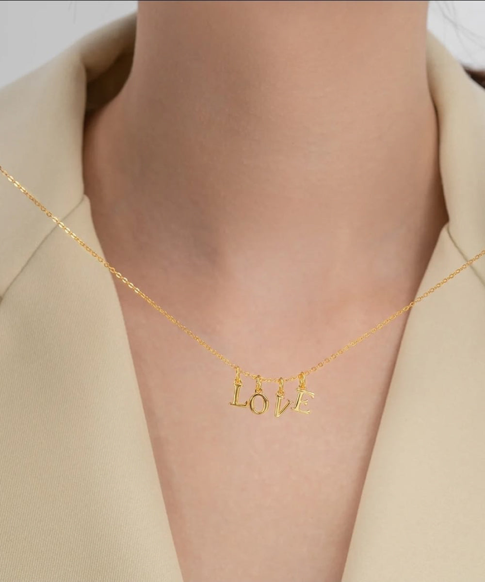 Golden Initial Necklace