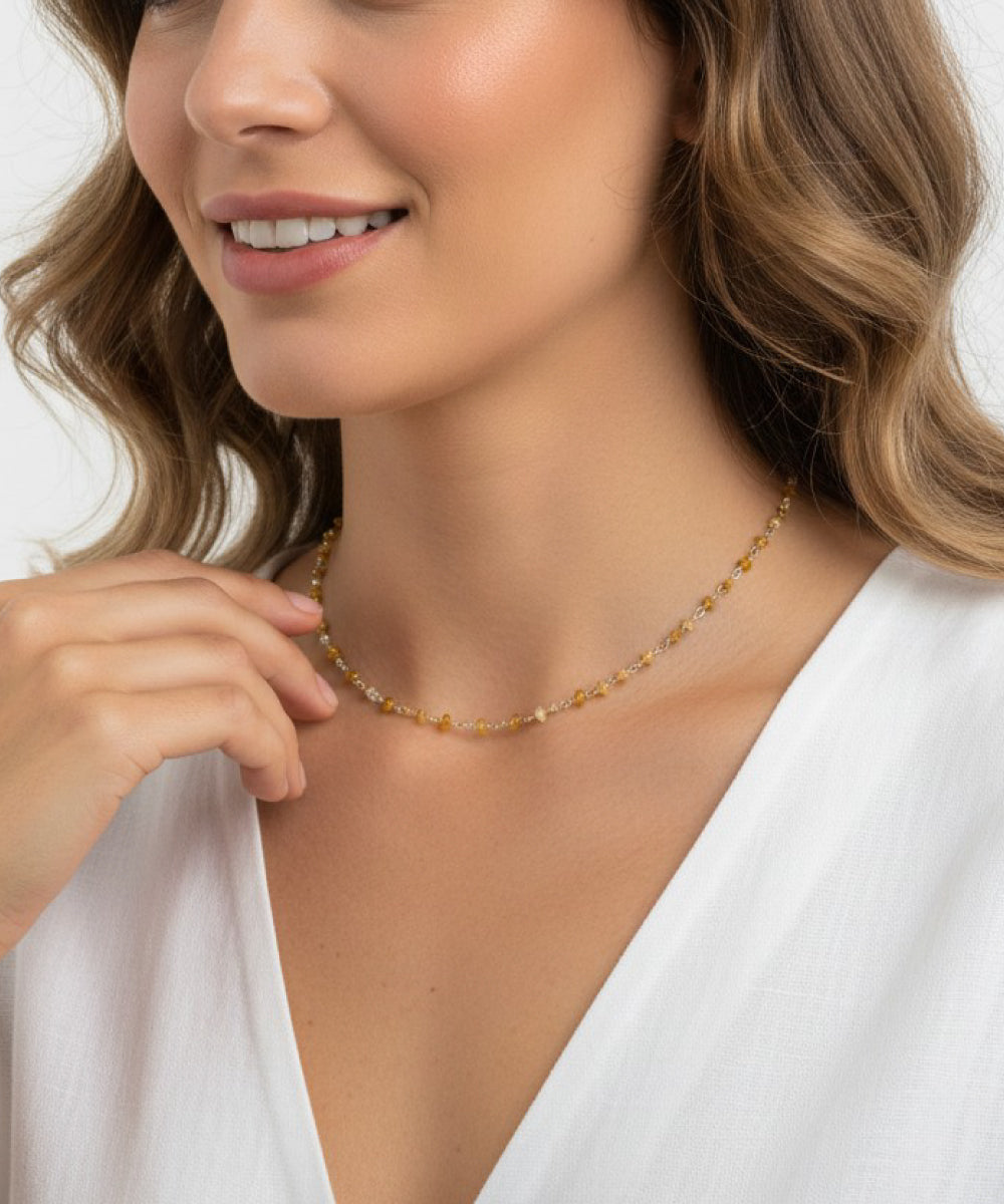 Raw Opal Woven Necklace