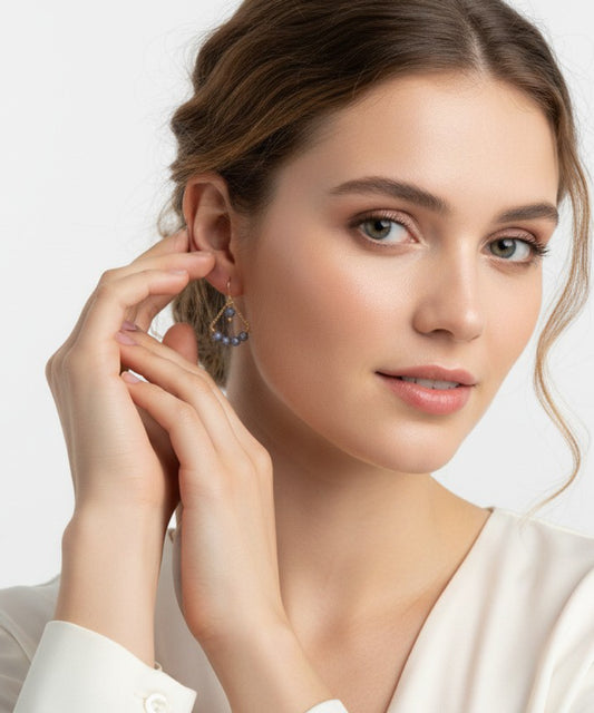 Celestial Sapphire Chandelier Earrings