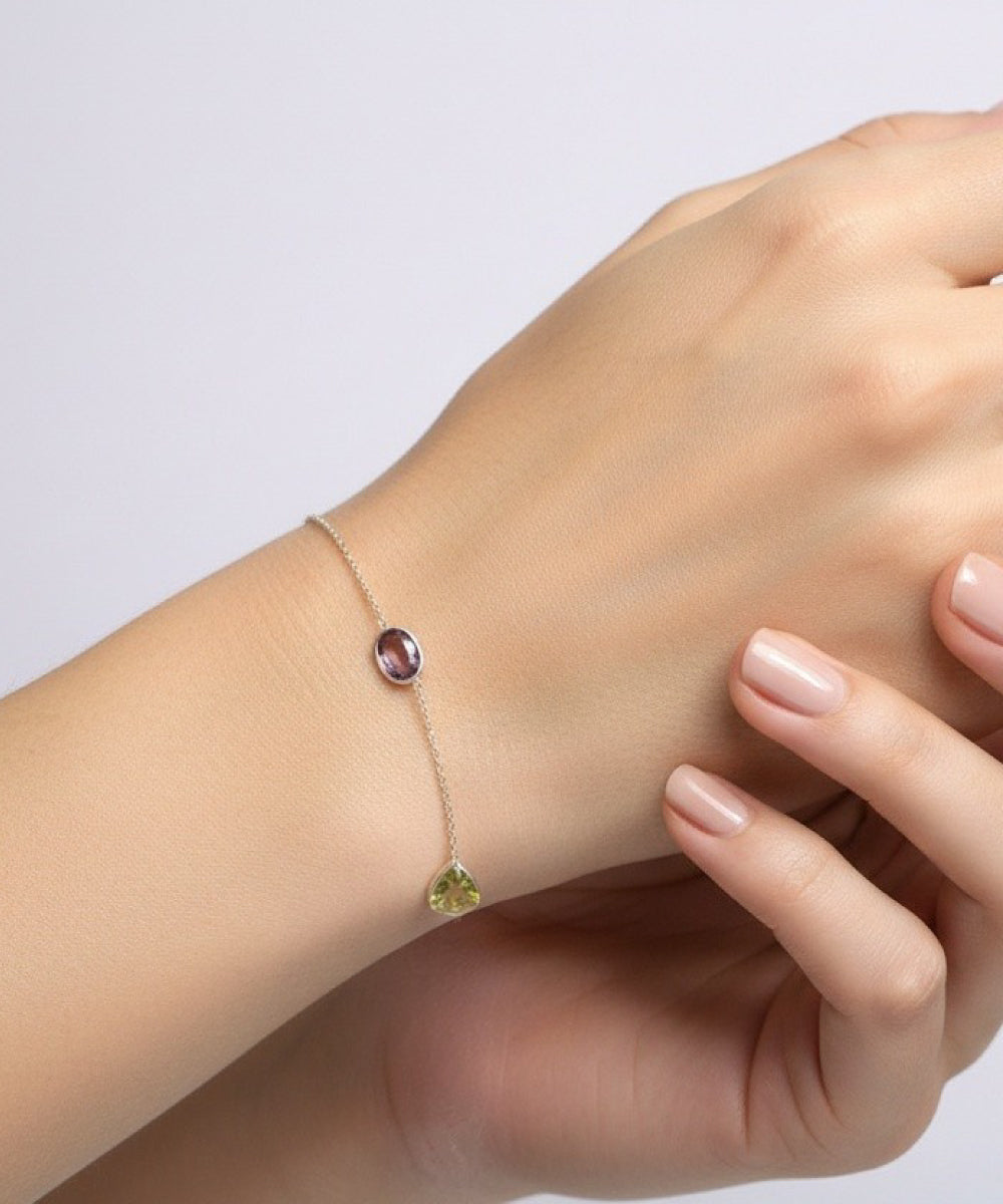 Gemstone Mosaic Bracelet