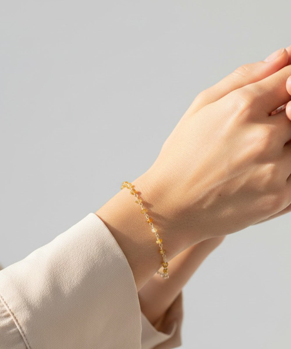 Raw Opal Woven Bracelet