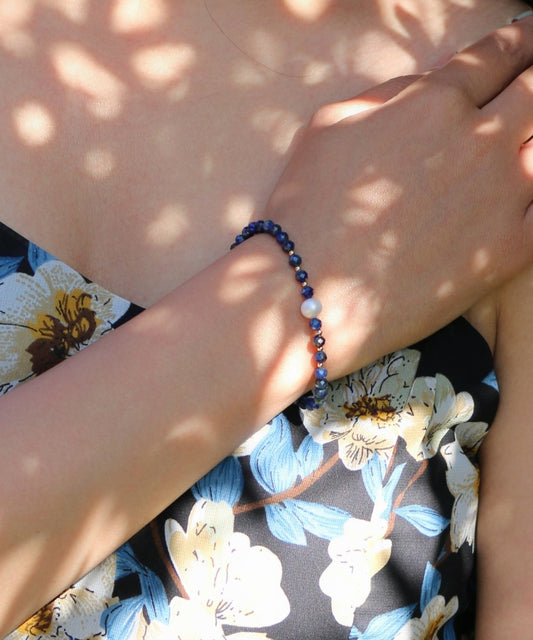 Celestial Calm Lapis Lazuli Bracelet