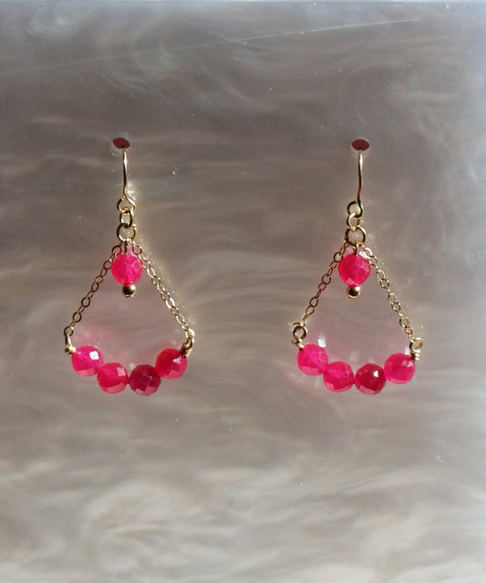 Amara Ruby Chandelier Earrings