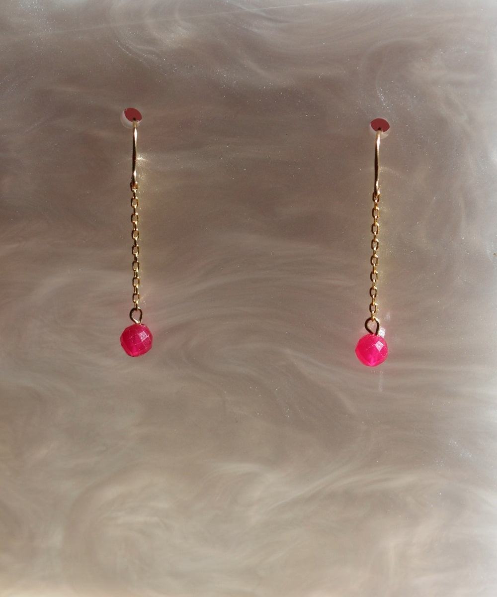 Crimson Drop Ruby Earrings