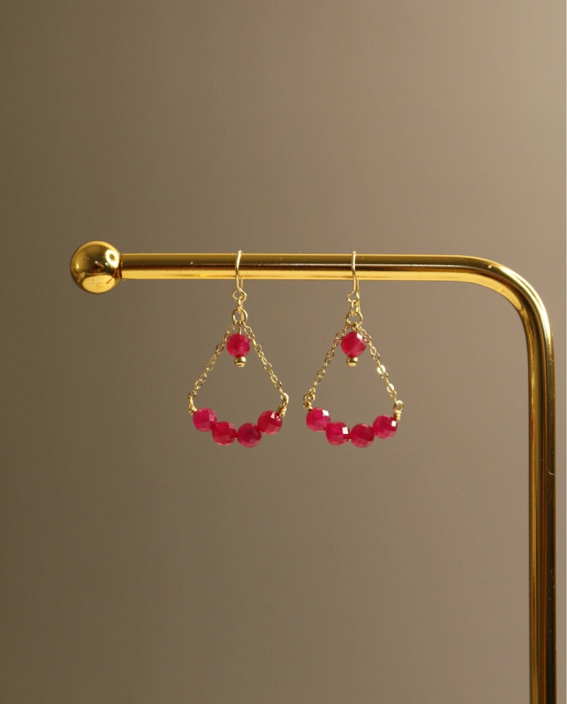 Amara Ruby Chandelier Earrings