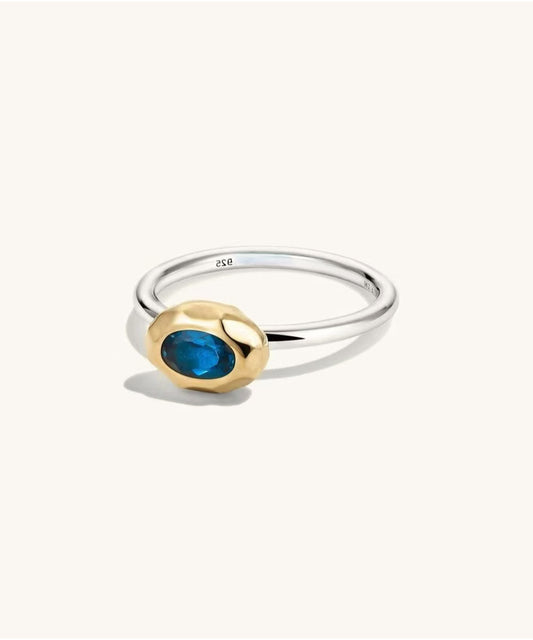 Celestial Oval Sapphire Ring