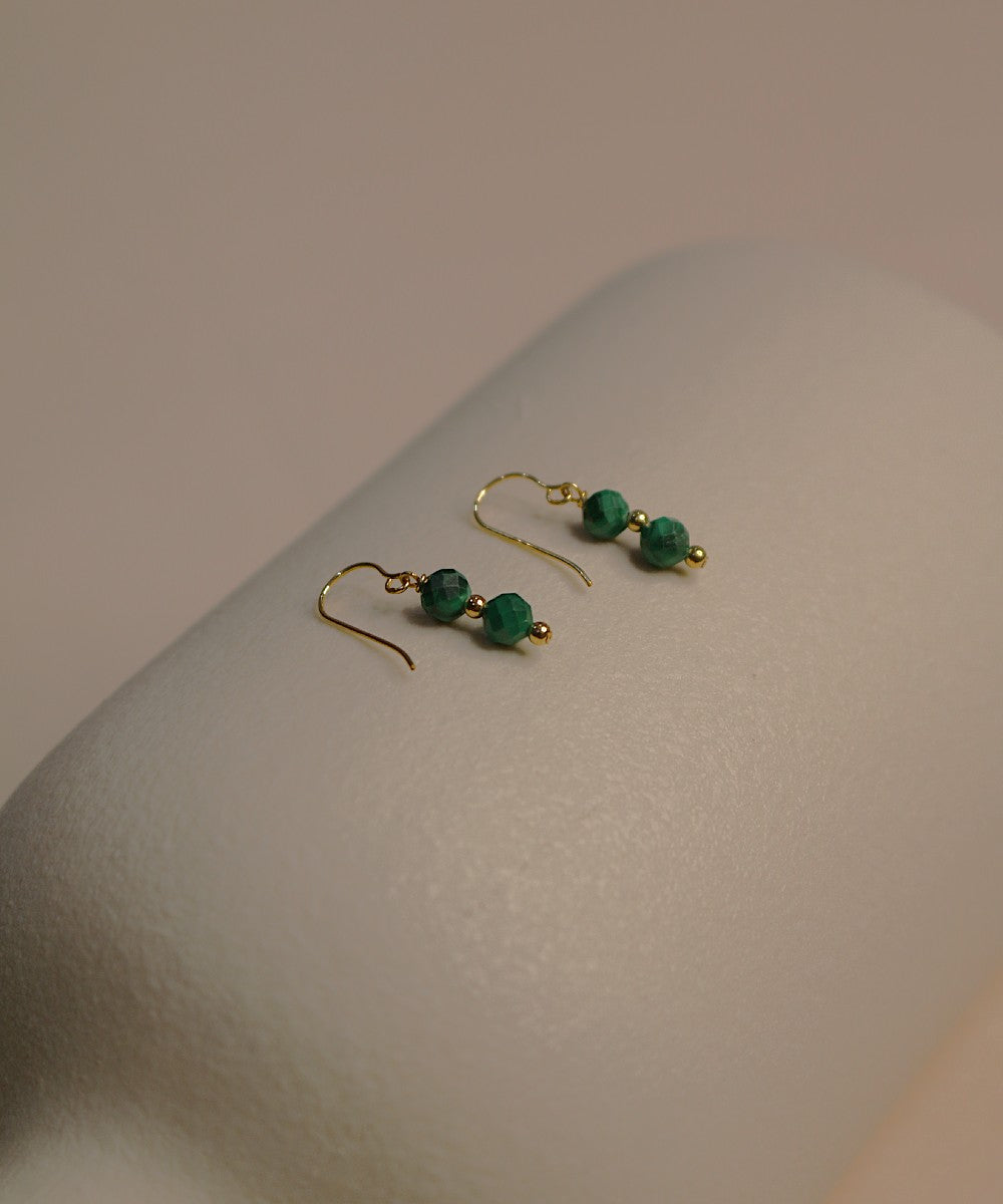 Malachite Mini Dangle Earrings