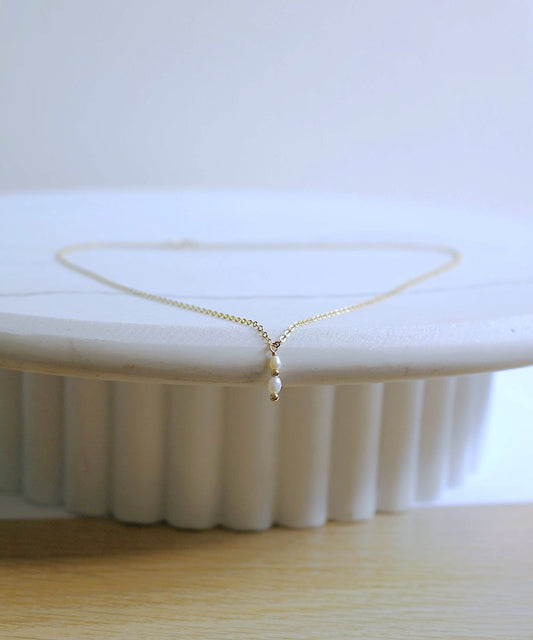 Golden Whisper Pearl Necklace