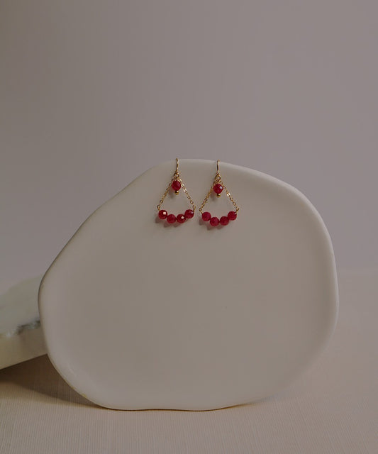 Amara Ruby Chandelier Earrings