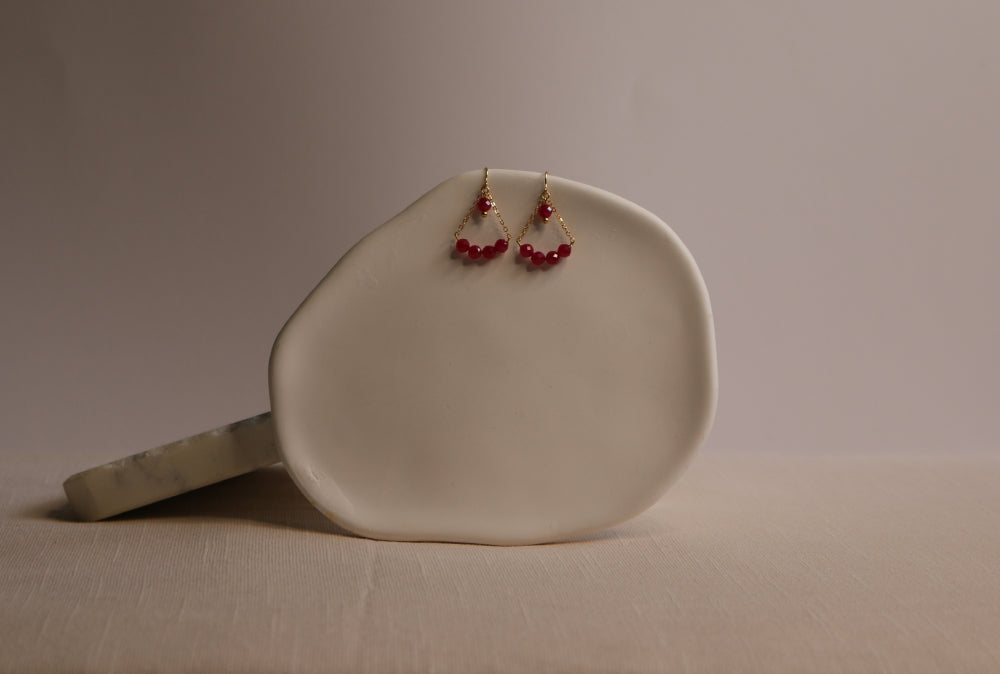 Amara Ruby Chandelier Earrings