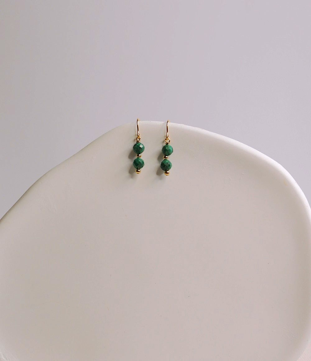 Malachite Mini Dangle Earrings