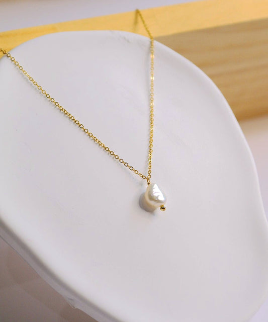Luna Single Pearl Necklace