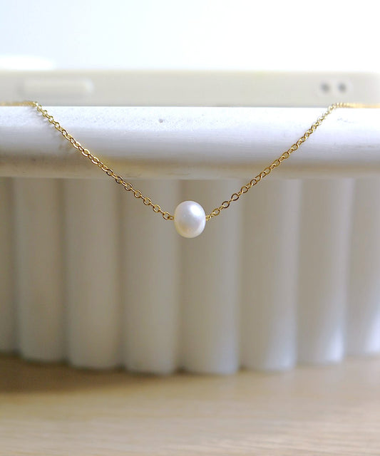 Ava Single Pearl Necklace