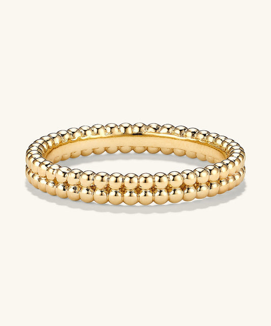 Double Beaded Band - Gold